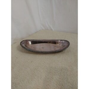 Vintage‎ Forbes Plate Silver Oval Serving Tray Rope Edge Design engraved 12x6